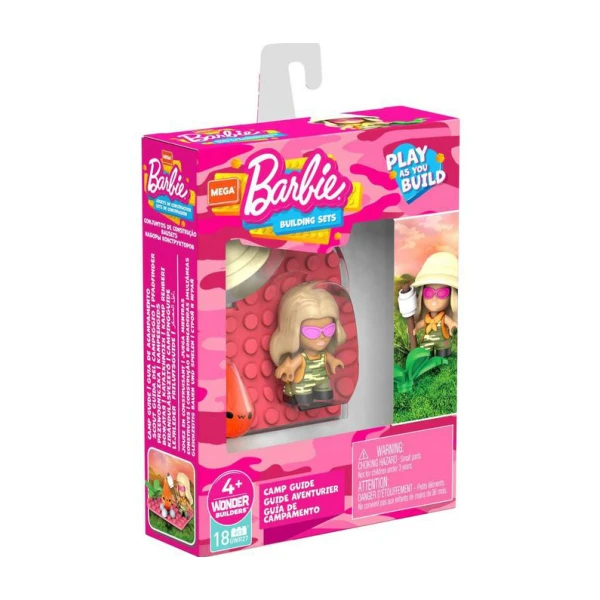 MEGA BLOKS BARBIE FIGURE WITH ACCESSORIES 25 pcs - CAMP GUIDE