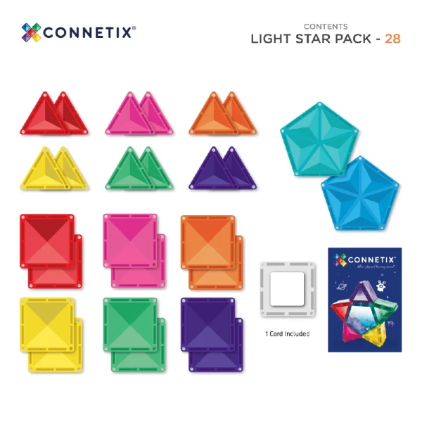 CONNETIX ΜΑΓΝΗΤΙΚΑ ΤΟΥΒΛΑΚΙΑ LIGHT STRA PACK 28 τεμ.