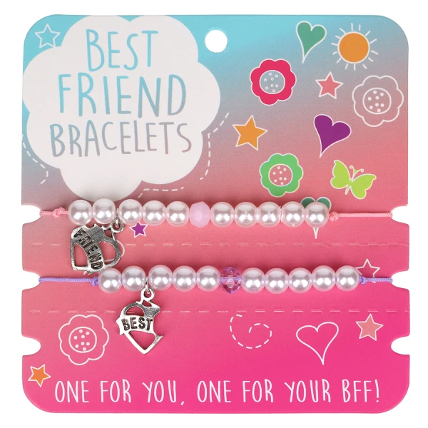 ΒΡΑΧΙΟΛΙΑ BFF ΣΕΤ 2 τεμ. ΠΕΡΛΕΣ ΛΕΥΚΕΣ
