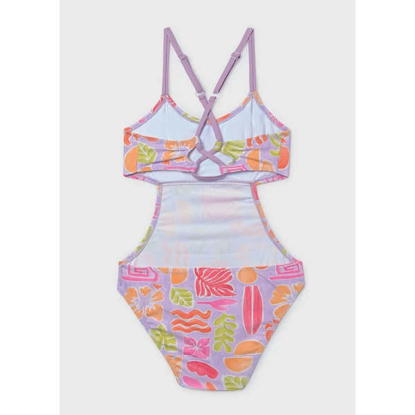 MAYORAL SWIMSUIT PRINTED LILAC 