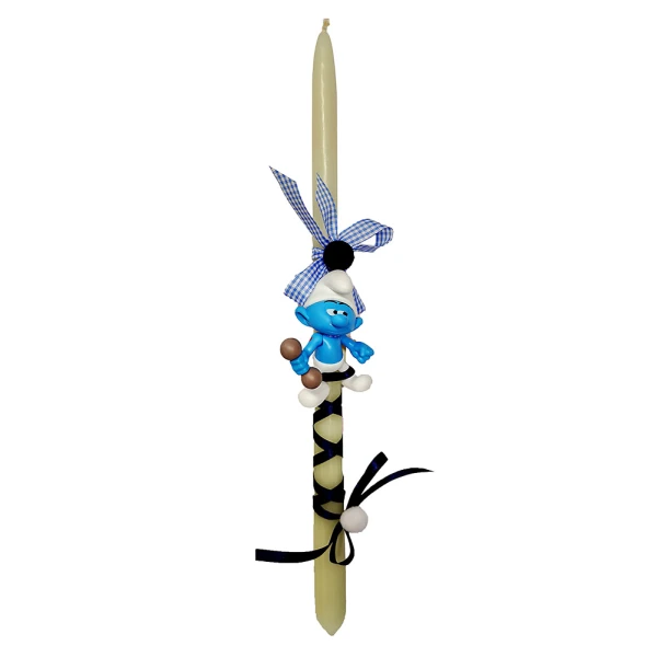 EASTER CANDLE - SMURFS FUNNY FIGURE 8 cm.