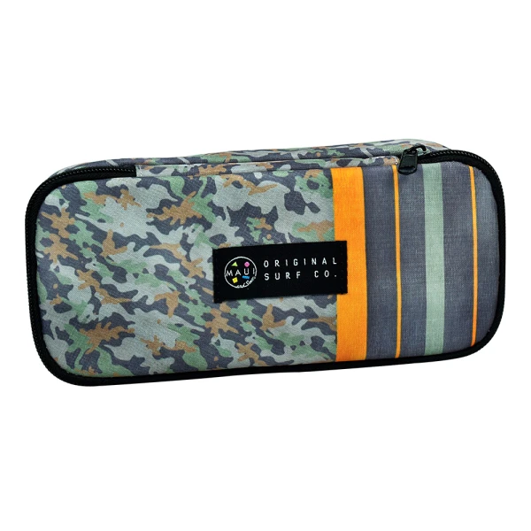 BACK ME UP OVAL PENCIL CASE MAUI RETRO CAMO