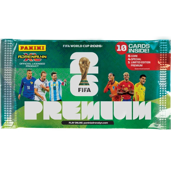 PANINI FIFA WORLD CUP ADRENALYN XL 2026 PREMIUM ΦΑΚΕΛΑΚΙ ΜΕ ΚΑΡΤΕΣ