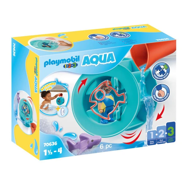 PLAYMOBIL 1.2.3 AQUA WATER MILL WITH BABY SHARK