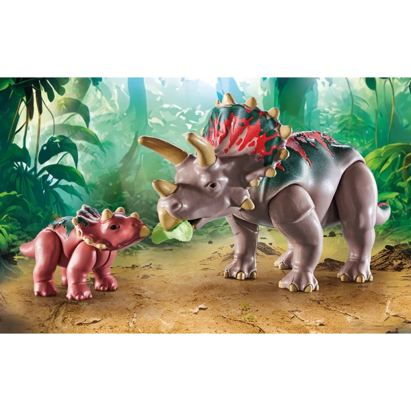 PLAYMOBIL DINOS ΤΡΙΚΕΡΑΤΟΠΕΣ ΚΑΙ ΕΞΕΡΕΥΝΗΤΗΣ