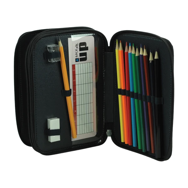BACK ME UP DOUBLE FILLED  PENCIL CASE FASHION BEAR