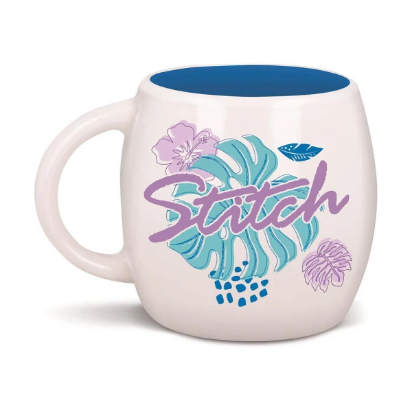 CERAMIC GLOBE MUG 385ml STITCH DRAWING IN GIFT BOX