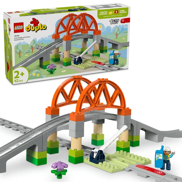LEGO® DUPLO® TOWN ΣΕΤ ΕΠΕΚΤΑΣΗΣ ΜΕ ΓΕΦΥΡΑ ΚΑΙ ΤΡΟΧΙΕΣ ΤΡΕΝΟΥ