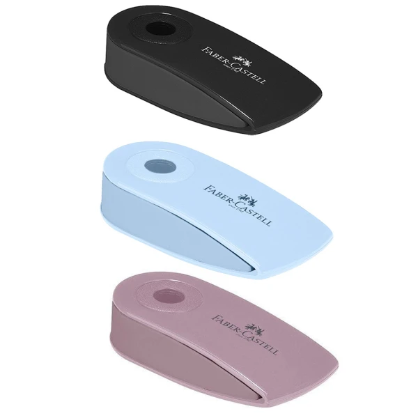 FABER-CASTELL ERASER MINI SLEEVE - 3 COLOURS