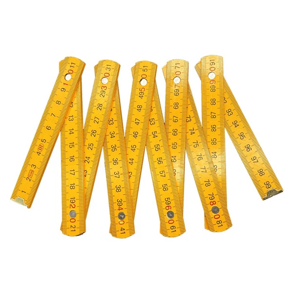 METRON FOLDABLE WOODEN RULER 1m