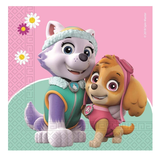NAPKINS PAW PATROL SKYE & EVEREST 2ply 33X33 cm 20 pcs