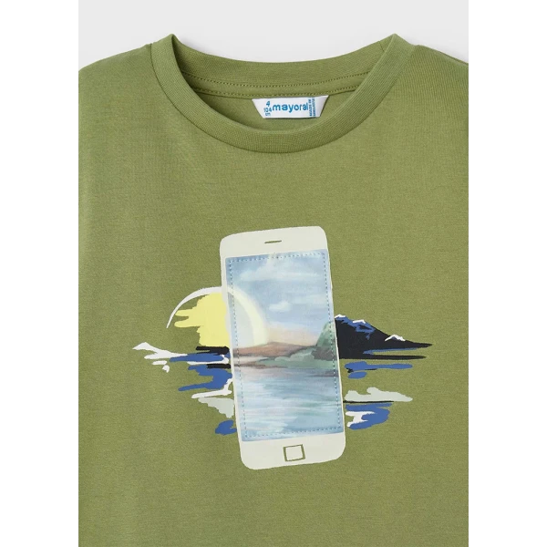 MAYORAL SHORT SLEEVES BLOUSE PHOTO GREEN