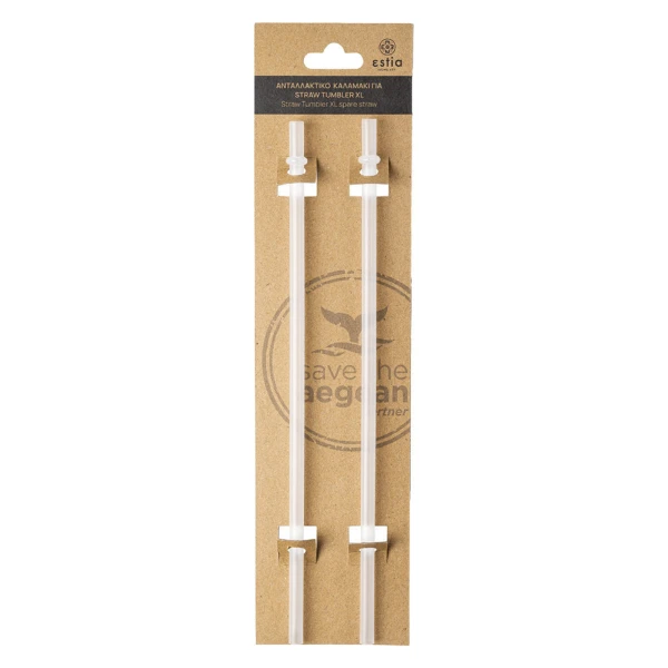ESTIA HOME ART ΑΝΤΑΛΛΑΚΤΙΚΟ ΚΑΛΑΜΑΚΙ ΓΙΑ STRAW TUMBLER XL 2 ΤΕΜ. 
