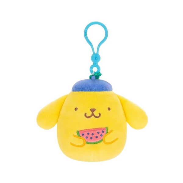SQUISHMALLOWS SANRIO PLUSH KEYCHAIN 9 cm. TROPICAL FOOD - POMPOMPURIN