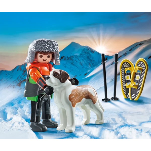 PLAYMOBIL MY LIFE HIKER WITH SAINT BERNARD