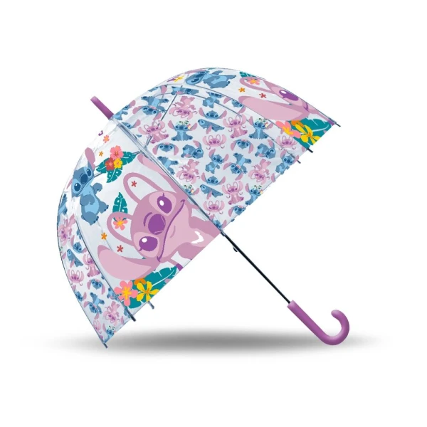 TRANSPARENT BELL UMBRELLA 46 cm STITCH