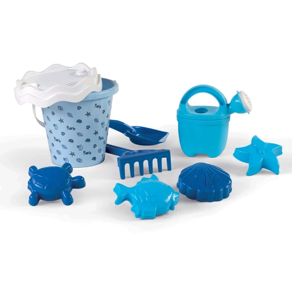 BAG WITH BEACH BUCKET SHELLS - 2 COLORS