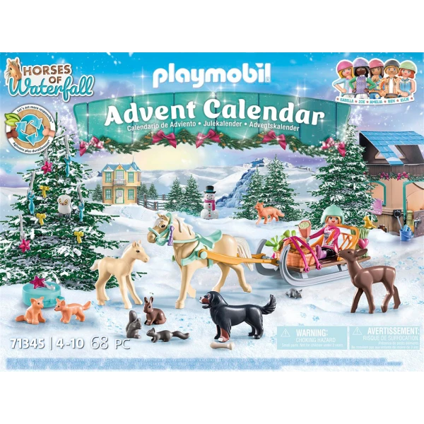 PLAYMOBIL HORSES OF WATERFALL ADVENT CALENDAR - CHRISTMAS SLEIGH RIDE