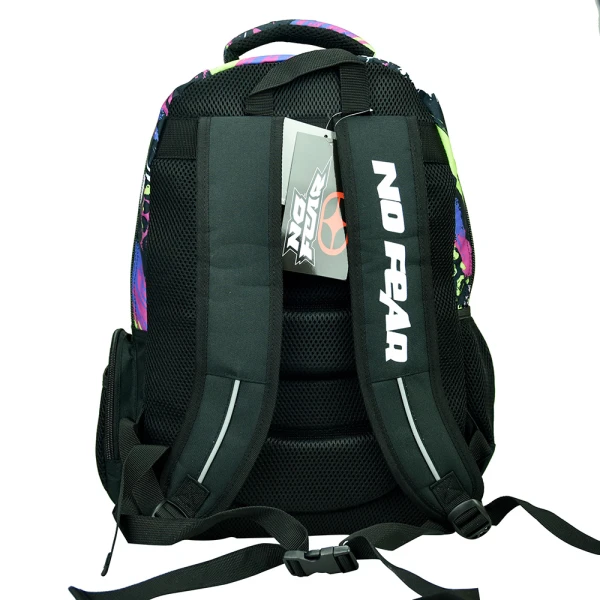 BACK ME UP OVAL BACKPACK NO FEAR FLUO PRINTS