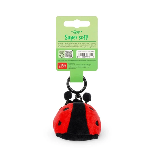 LEGAMI KEY RING SUPER SOFT PLUSH LADYBUG
