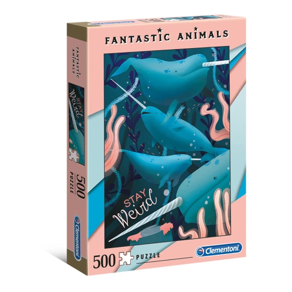 CLEMENTONI PUZZLE FANTASTIC ANIMALS NARWHAL 500 PCS