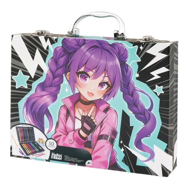 HAPPIHOBBI ART CASE DELUXE 50 ACCESSORIES MANGA FOR 9+ AGES