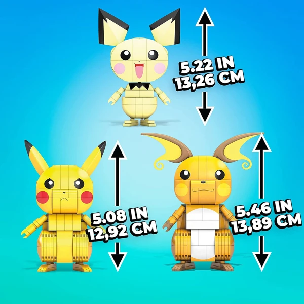 MEGA CONSTRUX POKEMON PIKACHU EVOLUTION TRIO 621 pcs