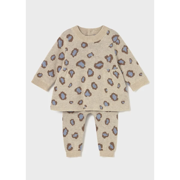 MAYORAL SET TROUSERS KNITTED DARK BEIGE