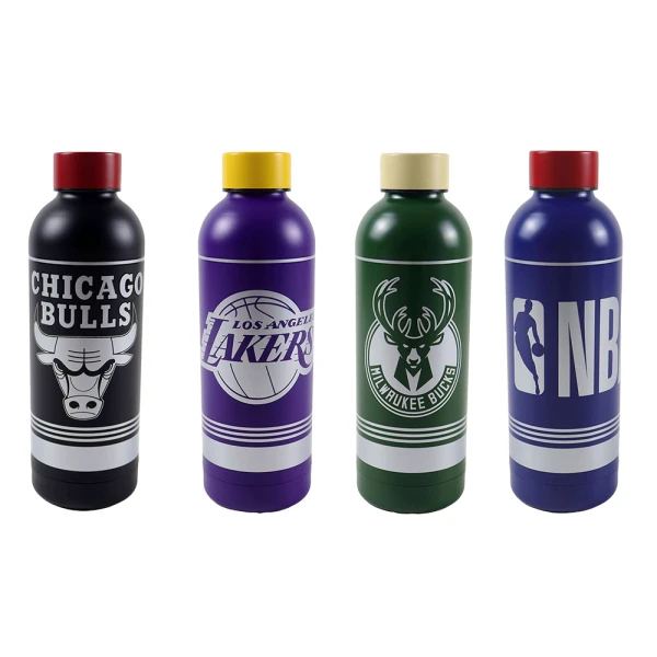 BACK ME UP STAINLESS STEEL THERMOS BOTTLE 530ml NBA - 4 DESIGNS