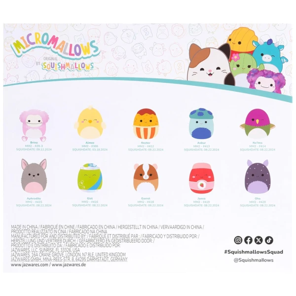 MICROMALLOWS - ΣΕΤ 10τμχ. ΛΟΥΤΡΙΝΑ 6εκ. SQUISHMALLOWS