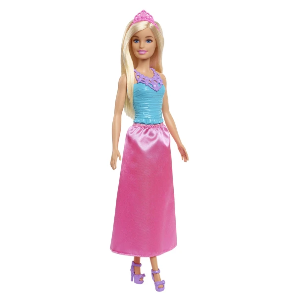 ΚΟΥΚΛΑ BARBIE ΠΡΙΓΚΙΠΙΚΟ ΦΟΡΕΜΑ ΜΠΛΕ-ΡΟΖ