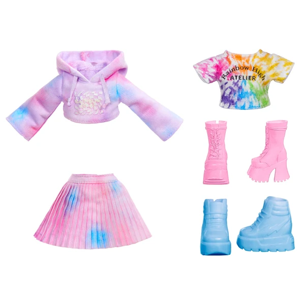 RAINBOW HIGH ΚΟΥΚΛΑ ΣΕΤ ΖΩΓΡΑΦΙΖΩ TIE DYE - ΜΩΒ ΜΑΤΙΑ