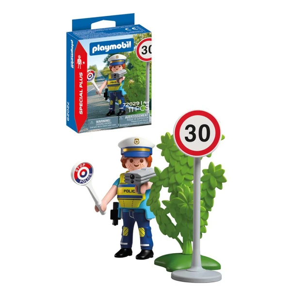 PLAYMOBIL SPECIAL PLUS ΑΣΤΥΝΟΜΙΚΟΣ ΜΕ ΡΑΝΤΑΡ ΤΑΧΥΤΗΤΑΣ