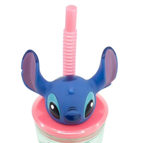 ΠΑΙΔΙΚΟ ΠΟΤΗΡΙ 360ml ΜΕ 3D ΦΙΓΟΥΡΑ STITCH FLOWERS AS