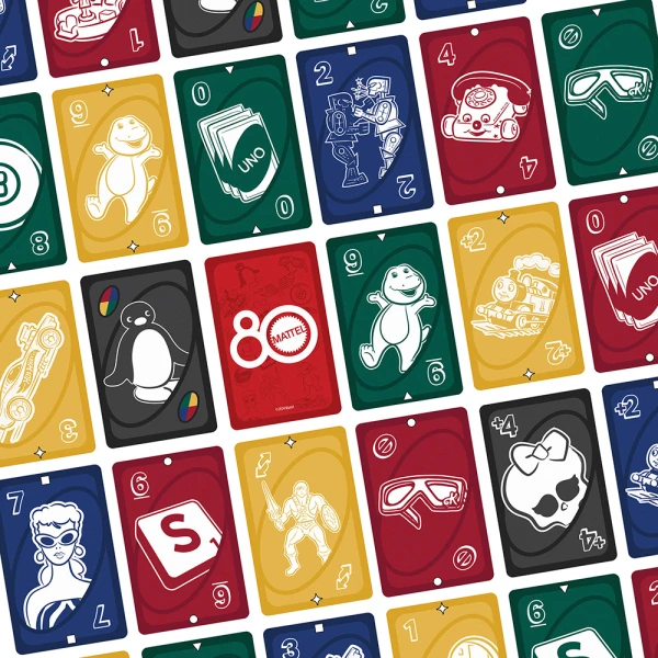 CARDS BOARD GAME UNO MATTEL 80 YEARS