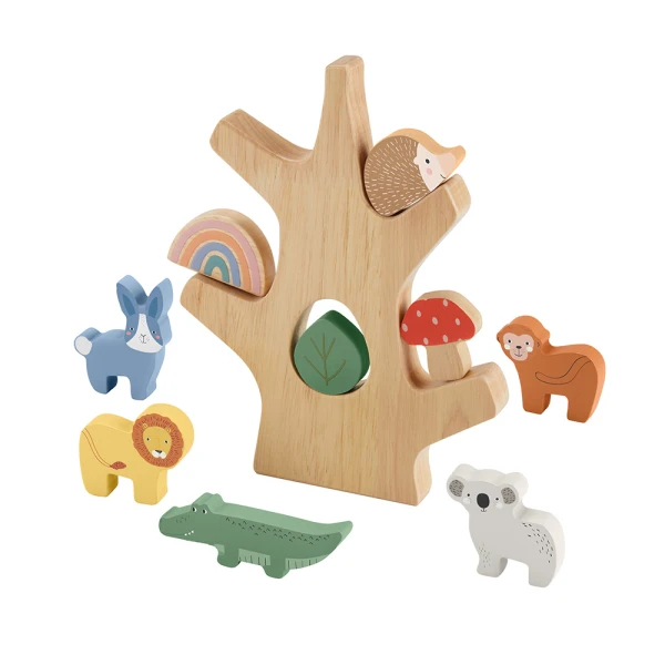 FISHER PRICE WOODEN EDUCATIONAL BALANCE TREE