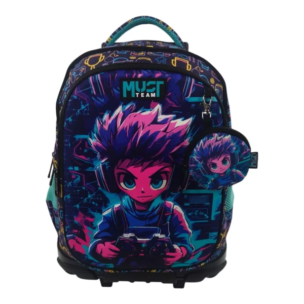 MUST TEAM ΤΣΑΝΤΑ TROLLEY ΔΗΜΟΤΙΚΟΥ 34Χ20Χ44 εκ. 3 ΘΗΚΕΣ ANIME BOY