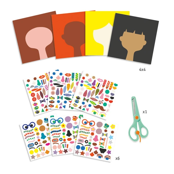 DJECO PAPER CUTTER WITH STICKERS - HAIRDRESSER