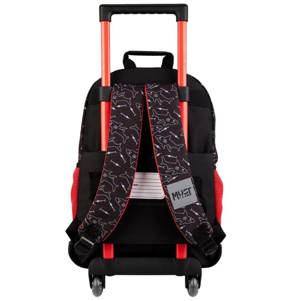 MUST TEAM SCHOOL TROLLEY BACKPACK 33X20X45 cm 3 CASES SHARK