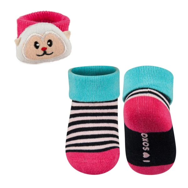 SOXO INFANT SOCKS No 16-18 AND HANDBAND SHEEP
