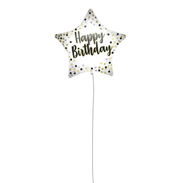 ΜΠΑΛΟΝΙ WHITE-GOLD BIRTHDAY FOIL 46 cm