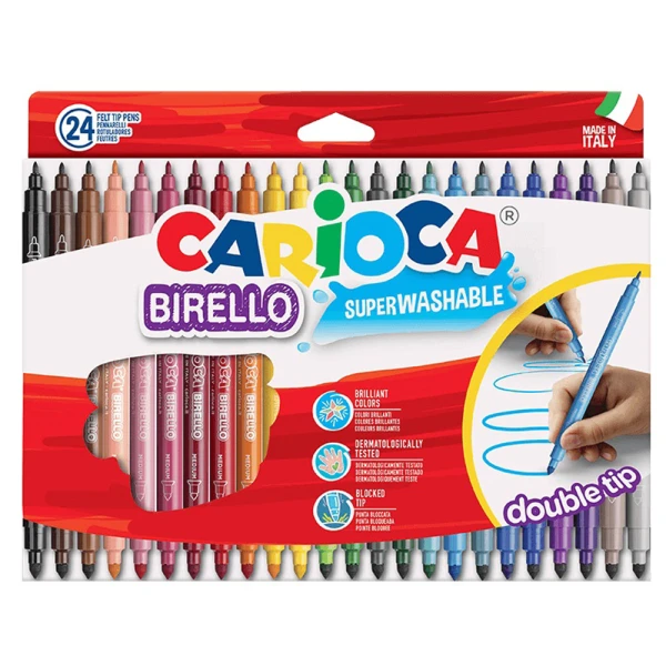 CARIOCA ΜΑΡΚΑΔΟΡΟΙ BIRELLO SUPERWASHABLE 24 ΧΡΩΜΑΤΑ