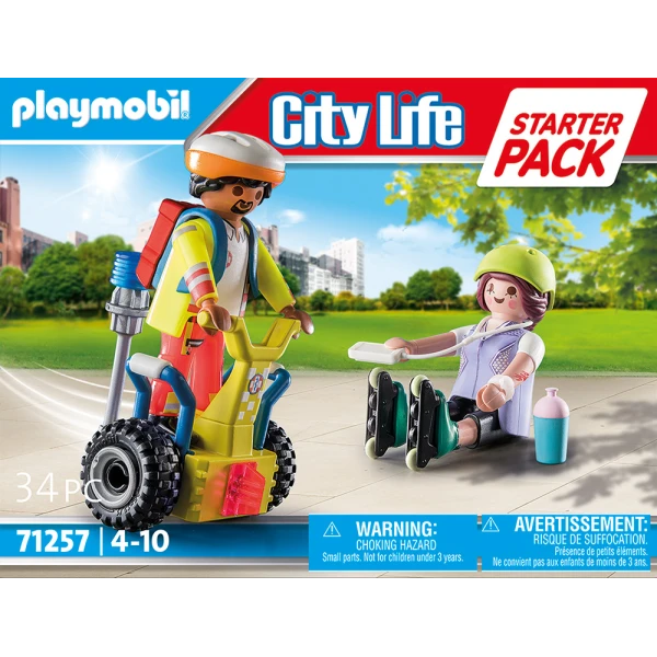 PLAYMOBIL CITY LIFE STARTER PACK RESCUE WITH BALANCE RACER
