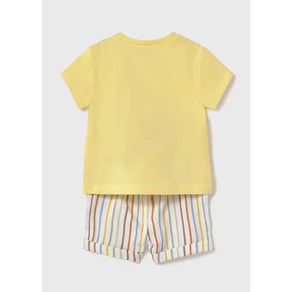 MAYORAL SET TROUSERS SHORT BLOUSE YELLOW 