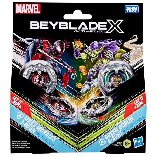 BEYBLADE X MARVEL COLLAB MULTIPACK MILES MORALES & GREEN GOBLIN