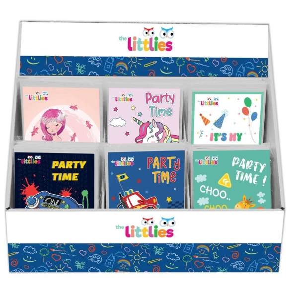 THE LITTLIES PARTY INVITATIONS 6 pcs - 6 DESIGNS