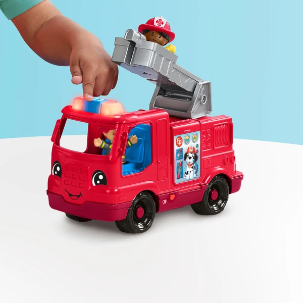 FISHER PRICE LITTLE PEOPLE FIRE TRUCK WITH FIGURES