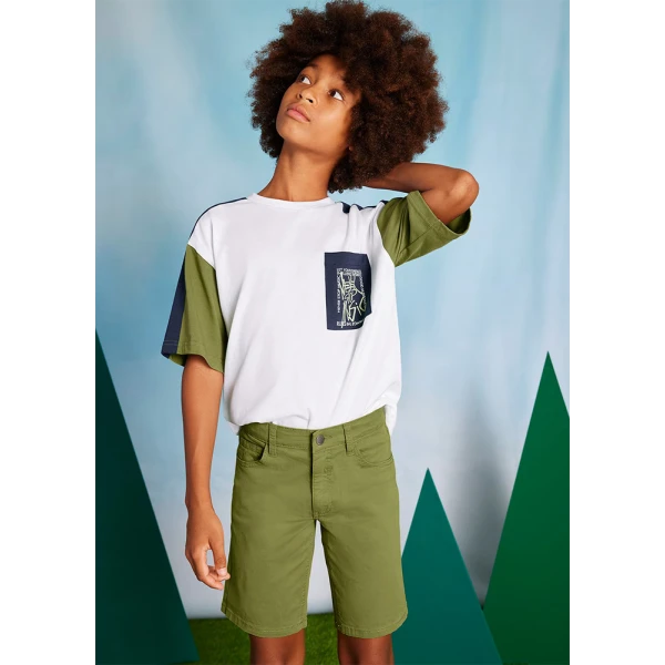 MAYORAL BERMUDA SHORTS 5 POCKETS BASIC GREEN 