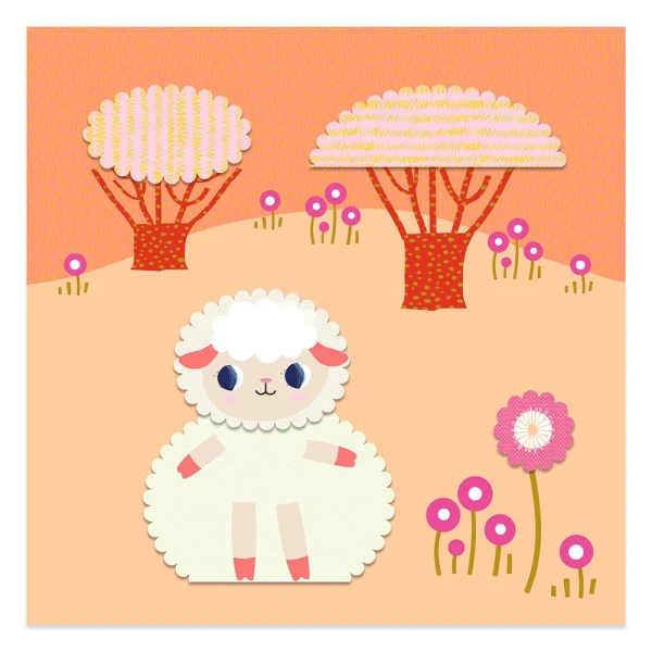 DJECO STICKER AND SCISSOR COLLAGE - ANIMALS
