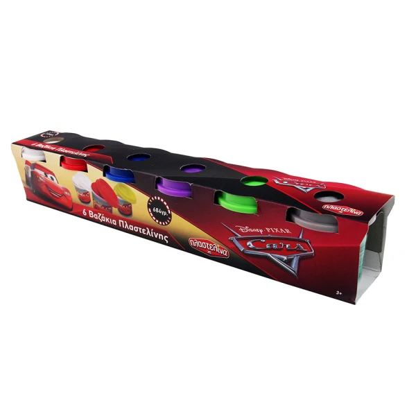 6 ΒΑΖΑΚΙΑ ΠΛΑΣΤΕΛΙΝΗΣ 4oz CARS 